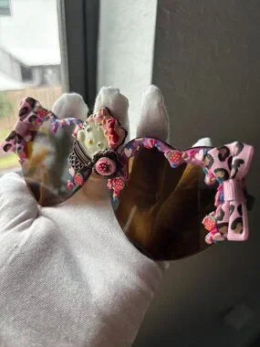 🎀 Kitty Cupcake Heart Sunglasses Pink Dessert Bow Shades