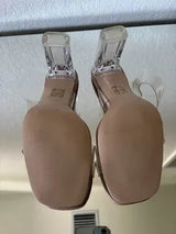 ✨ Public Desire Clear Block Heel Mule Sandals UK6 US8