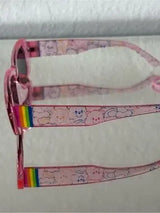 🌈 Cute Care Bears sunglasses with matching pink drawstring pouch 💕