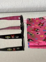 Powerpuff Girls Style Sunglasses w/ Pink Pouch 🖤💗🕶️✨