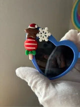 💙 Christmas Heart Sunglasses Blue Holiday Party Glasses 🎄