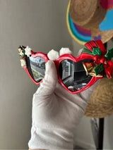 ❤️ Christmas Heart Sunglasses Red Holiday Party Glasses 🎄