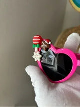 💖 Christmas Heart Sunglasses Hot Pink Holiday Glasses 🎄
