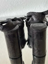🖤 New Black Snake Print Bow Platform Heels US 8.5/9 EU 39