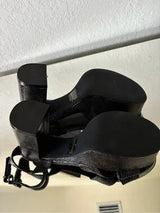🖤 New Black Snake Print Bow Platform Heels US 8.5/9 EU 39