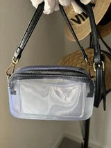🖤 Clear Smoke PVC Double Zip Crossbody Stadium Concert Bag