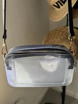 🖤 Clear Smoke PVC Double Zip Crossbody Stadium Concert Bag