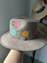 🌸 La Sierra Authentic Mexican Hand-Painted Western Hat Size M