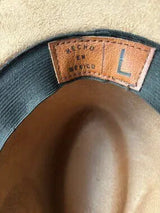 🌺 Mexican Hand-Painted Floral Western Hat Tan Size L
