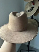 🌺 Mexican Hand-Painted Floral Western Hat Tan Size L