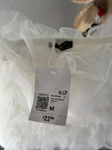 NWT Forever 21 Vanilla Tulle Ruffle Tube Top Size M