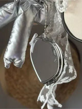 🤍 Kawaii Sleepy Face Shoulder Bag Acrylic Chain Mirror Charm Coquette Y2K Cute