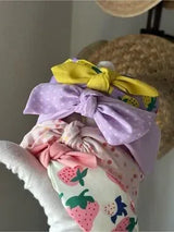 🍓 4-Piece Cute Bow Headband Set | Strawberry & Lavender Knot Headbands | New Bou