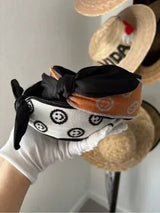 🖤😊 2 Smiley Face Bow Knot Headbands Set Trendy Cute Coquette NWT ✨