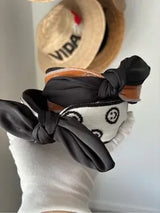 🖤😊 2 Smiley Face Bow Knot Headbands Set Trendy Cute Coquette NWT ✨