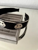 😊✨ 2 Smiley Face Knit Headbands Set Black Pink Cute Y2K Preppy NWT