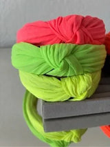 🌈✨ Neon Knot Headbands Set Bright Pink Orange Green Purple NWT Cute Fun