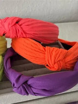 🌈✨ Neon Knot Headbands Set Bright Pink Orange Green Purple NWT Cute Fun
