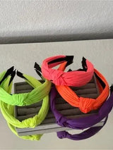 🌈✨ Neon Knot Headbands Set Bright Pink Orange Green Purple NWT Cute Fun