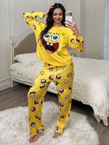SpongeBob Women’s Yellow Pajama Set – Size Small