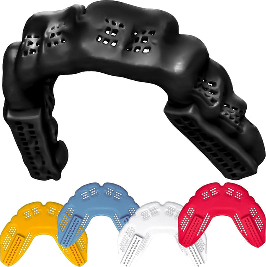 Bulletproof Braces Mouth Guard - Breathable Sports Mouthguard for Braces (Black)